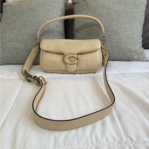Coach | Pillow Tabby Shoulder Bag 26 Brass/Ivory Like New